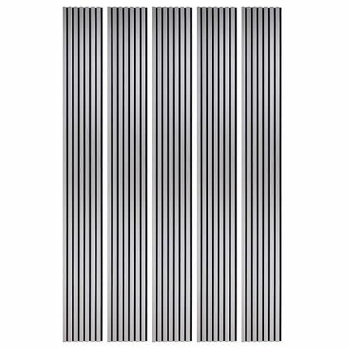 DECOON Mur TV - Lot de 5 Panneaux tasseaux Bois 250 x 30 x 1,9 cm - alu/Feutrine Noir - 3,75m²