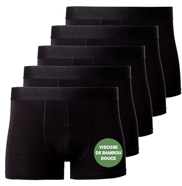 Occulto Bambu Boxershorts för Män 5 pack (modell: Bryan) 5x Svart 3XL