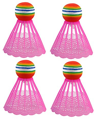 NULYLU 4stücke Led-Beleuchtung Federbälle Für Badminton Outdoor-Spiel Federbälle Nylon-Material Für Training Und Fitness Leuchtende Für Schule Und Familie