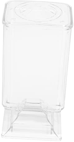 CLISPEED Caja de Almacenamiento para Discos de Algodón Organizador Transparente de Doble Compartimento Contenedor para Discos de Algodón para Almacenar y Herramientas para Uñas