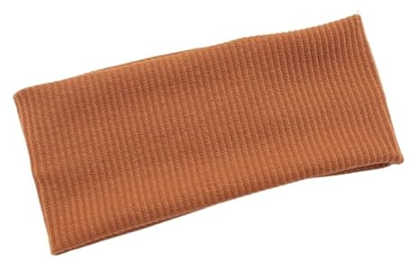 Haarband Sport Damen Frauen Solide Haarband Breite Haarbänder Elastisches Stirnband Make-Up Haar Hoop Yoga Headwrap Frisuren Haar Zubehör(Brown)