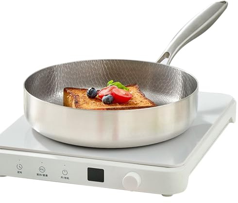 Teksome Padella antiaderente, padella per bistecca | Pentola antiaderente a riscaldamento uniforme padella con coperchio per cucinare uova, pancake bistecca casa
