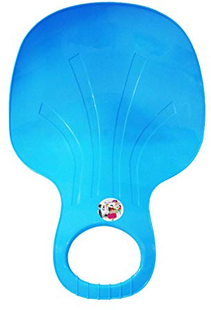 Schneerutscher Kinder 36 x 50cm, Schneeteller mit Griff, Schlitten Bob Poporutscher, Ultraleicht Rutschteller Bobscheibe, Winter Outdoor Sport (Himmelblau)