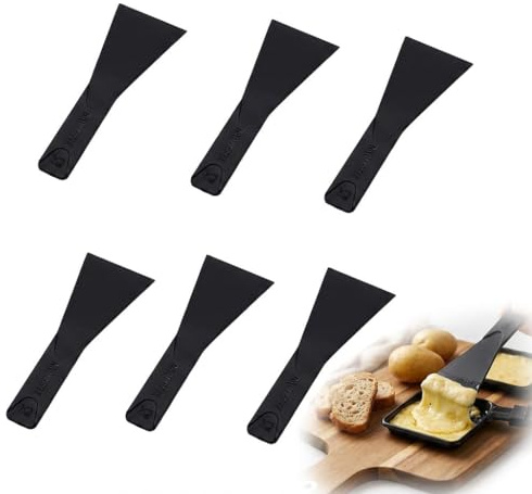 6 espátulas de plástico para raclette, accesorios para raclette, espátulas para cocina, espátula para raclette y queso, espátulas para utensilios de cocina para una fácil aplicación