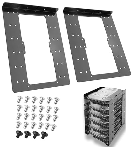 YAODHAOD 2 stycken 2,5 tum till 3,5 tum SSD/HDD monteringsbygel, 6-lagers SSD metallmonteringsfäste för PC/NAS/server