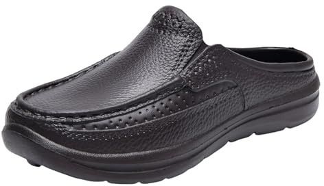 Sandalias para hombre nuevo patrón color sólido verano casual medio arrastre parte inferior plana, cómodo, antideslizante, zapatos casuales transpirables y ligeros