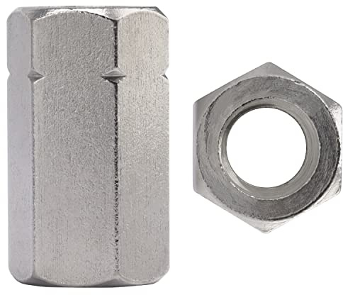 OPIOL QUALITY® Sechskantmuttern 3 d hoch M8 DIN 6334 aus Edelstahl A2 V2A (10 Stück) Gewindemuffen Langmuttern Mutter Verlängerungsmutter Sechskant Gewindemuttern