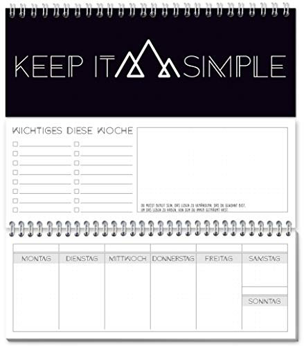 Tischkalender - Wochenplaner im Quer Format - Ohne festes Datum für 365 Tage - 52 Wochen, Wochenkalender mit To do Liste Terminkalender - von Sophies Kartenwelt