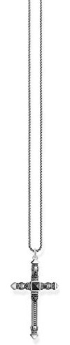 THOMAS SABO Kette Kreuz 925 Sterlingsilber, Geschwärzt