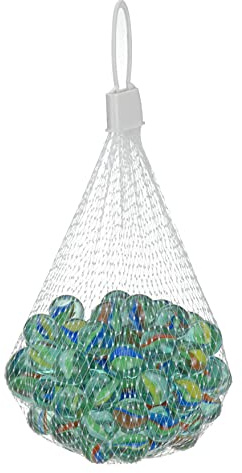 MIK funshopping Biglie di vetro colorate, gioco di marmi, decorazione per piante in vetro, multicolore, 15 mm, 100 pezzi, 550 g