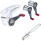 Westmark Set 1 grattugia a tamburo con 3 tamburi di taglio + 1 pelapatate, acciaio inox/ABS, bianco/antracite/argento, 117222E7