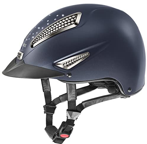 uvex perfexxion II grace - robust ridhjälm för dam och herr - individuell storleksanpassning - optimal ventilation - navy matt - 55-58 cm