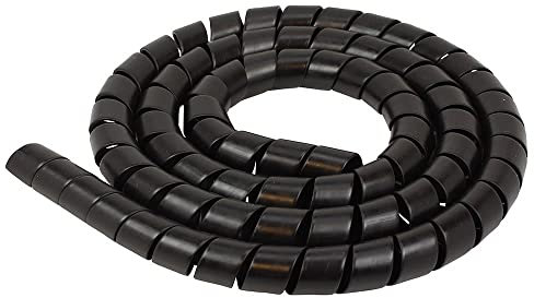 cyclingcolors kabelspirale spiralschlauch schwarz Kunststoff flexibel Kabelschutz kabelschlauch Auto Motorrad Computer Kabelkanal Kabelkanal Kabelhülle (Durchmesser 3mm, länge 3m)
