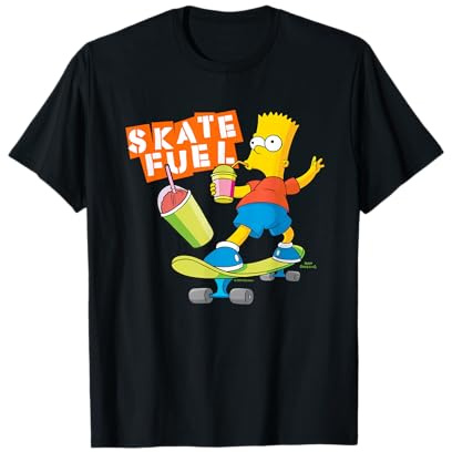 The Simpsons Bart Simpson Skate Fuel Skateboard Squishee Camiseta