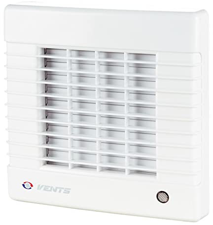 VENTS Kleinraumventilator Wandventilator MA 150 VTH mit Zugschalter, Nachlauf & Hygrostat