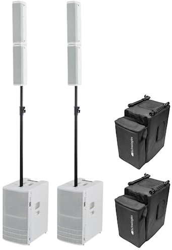 2x dB Technologies ES 1203 White High Power Array System 2400W Speaker inc Cover