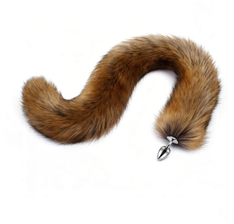 Furry Tail Plug Analplug Schwanz für Frauen mit Schweif Edelstahl BDSM SM ButtPlug Cosplay Tailplug Erotische Anal Plug Schwanz Sexspielzeug für Männer Paare Anfänger