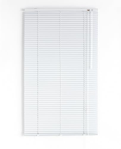 Decorblind | Veneziana in Alluminio 100 x 180, Lama 25 mm, Regolabile, Sicurezza Bambini, Resistente Umidità - Bianco
