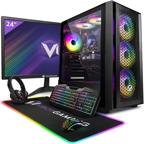 Vibox II-116 Gaming PC Bundle • Intel Core i5 10400F 6-Core • Nvidia RTX 5060 8GB • 16GB RAM • 1TB SSD • Windows 11 • 23 Monitor • WiFi