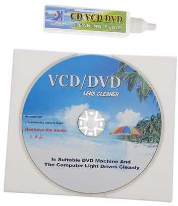 OSALADI CD DVD Cleaning Kit Cleaning Disc Cloth and Air Blower Compatible CD VCD DVD Players Removes Dust for Improved Sound Compact and Sturdy Design