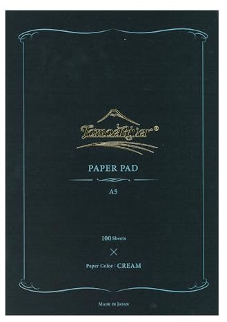 S AKAE TPSAKAE TECHNICAL PAPER SAKAEテクニカルペーパー Tomoe River FP 52 g/m² Klebepapierblock von SANZEN, 14 x 21 cm (A5), cremefarben, 100 Blatt (SR-A5LC)