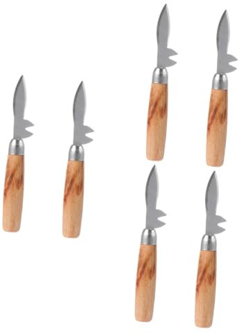Alipis 6 Pz da ostrica Kit Biscotti Apri di di Mare Apertura ostriche Apribarattoli ostriche sgusciatore di ostriche da Picnic Apri di Mare per ostriche