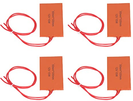 4PCS Ölfass-Heizkissen 12V 15W Silikonkautschuk-Heizkissen Flexible Heizmatte