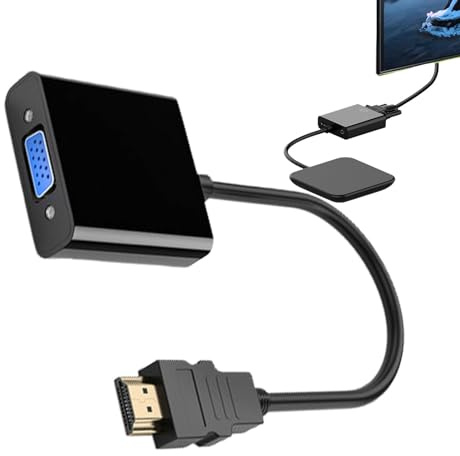 Conector de portátil a monitor, adaptadores de cable de ordenador - Adaptador VGA a DisplayPort Adaptador de vídeo de alta velocidad | Adaptador VGA a DisplayPort, adaptador de monitor no