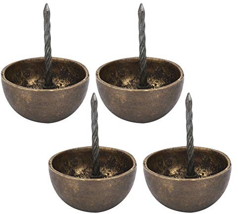 4 Stück große Polsternägel, Antik-Messing, Polstermöbel, dekorative Reißzwecken, Möbel, Sofa, Daumennägel, Nägel, Stifte, Sortimentsset, dekoratives Sofa-Möbelzubehör (6cm)
