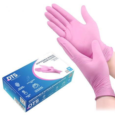 firmsafeT STRONG Premium Disposable Pink Nitrile Examination Gloves | Medical | Industrial| Hair, Beauty |Food | Janitorial |Powder Free|Latex Free| Size: Extra Large (1 Box of 100)