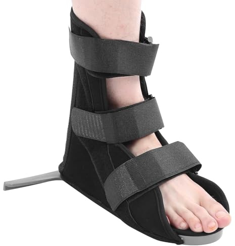 Orthopädischer Immobilisator-Stretch-Stiefel, harte Nachtschiene bei Plantarfasziitis, bei Verstauchungen, Sehnenentzündungen, postoperativem Gipsverband und Verletzungsschutz,Bottom plate length 25CM