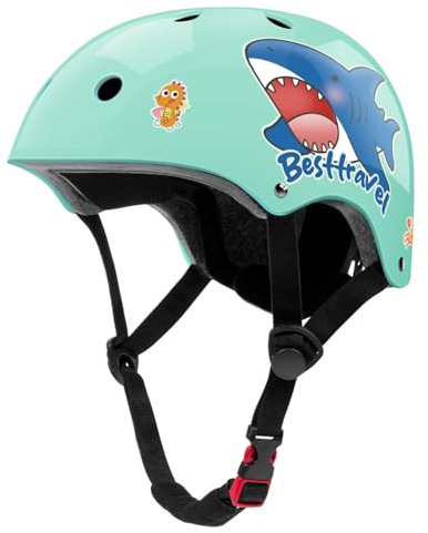 Besttravel Casco per bambini, regolabile, per bambini dai 3 agli 8 anni, per bambini e ragazze, multi-sport di sicurezza