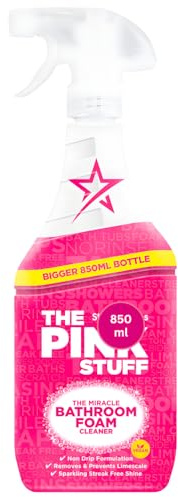 Pink Stuff Bathroom Cleaner Powerful All-Purpose Clean for Tough Stains Soap Scum Limescale Deep Cleaning Stain Removal for Sparkling Bathrooms 850ml