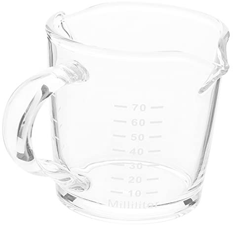 Mipcase Tazza Per Latte Doppia Bocca Portatile Con Bilancia Tazza Da Caffè Espresso in Vetro Per Uso