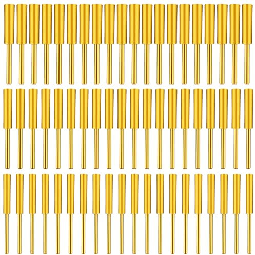 60Pcs Diamond Chainsaw Sharpener High Hardness Titanium Plated Burr Stone File 3 Sizes 4.0/4.8/5.5mm Chainsaw Grinding Bits Kit for Chain Saws Metal Polishing