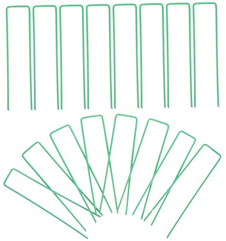 LIOOBO 20pièces Piquets De Jardin Forme De u pour Ancre du Gazon Et Fixation De Toile De Paillage Lot
