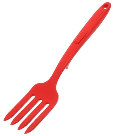 POPETPOP Fourchette Cuisine En Silicone Antiadhésive Multifonctionnelle Résistante Chaleur Rouge à Pois Pour Mélanger Cuisiner Et Servir Des Pâtes
