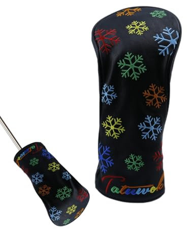 Golfschlägerabdeckung – Sport-Kopfschutz, Schneeflocken-Kappen-Design, Vintage-Golf-Eisen-Schutzschale, Golfschläger-Schlägerhaube, weiches Flanell-Innenfutter, Schutz für Anfänger, Hobbyisten