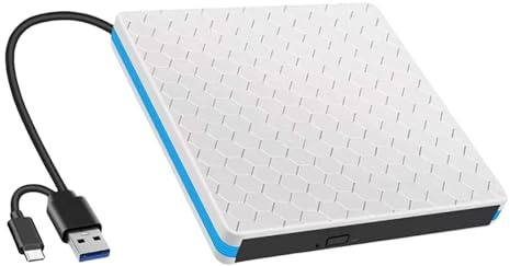 FROMCEO Masterizzatori DVD Esterni Portatile Con USB C & USB3.0 Interfacce Per 10 8 7 PC Laptop Desktop Portatile Dvd Bruciatori Senza Alimentazione Esterna