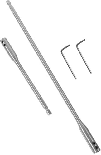 Gatuida 4pcs Drill Bit Extension Rod Set with Hex Shank 150mm and 300mm Long Wood Drill Bit Extenders for Carpentry Hand Tools and Woodworking