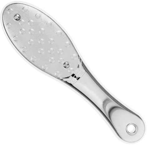HAMPPLIES Piedi Acciaio Inossidabile per Calli Esfoliante per Secca Design Ergonomico Leggero per Pedicure e Riutilizzabile