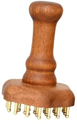 Holz-Massagebürste Guasha Schabwerkzeug für Körperkonturierung, Lymphdrainage, Akupressurtherapie für Oberschenkel, Arme, Taille, Rücken - 13 x 9 cm