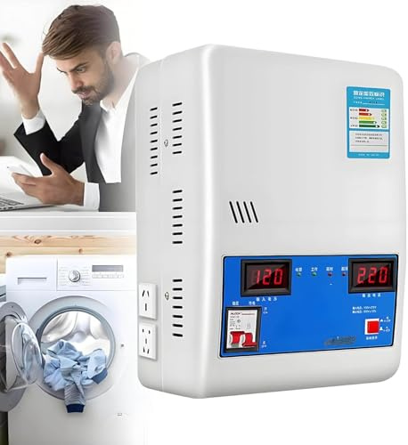 Stabilizzatore Tensione 220V 8800W/15000W/20000W/30000W per Uso Domestico e Ufficio - Regolatore CA con Protezione Integrata - Per TV, PC e Elettronica di Casa (20000W)