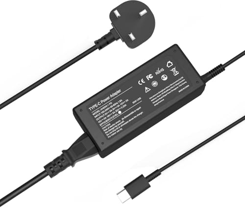 Byprlvps 65W USB C Laptop Charger Compatible with Lenovo Laptop Charger | Thinkpad/Yoga/Chromebook,HP,Acer,Asus,Dell Latitude XPS 13 Series, Fast UK Type C Computer