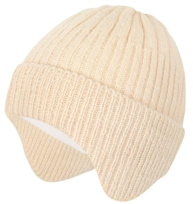 MELLIEX Beanie barn, varm vintermössa baby, öronskydd, stickade hattar, beanie för pojkar flickor 2–6 år