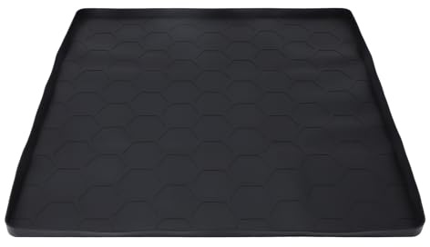Phefop Kühlschrank-Silikonmatte, Kratzfest und Auslaufsicher, Waschmaschinenunterlage für Kühlschrank, 60 X 60 Cm, Langlebige Silikonunterlage für Geräte (BLACK)