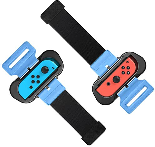 Handgelenkbänder für Just Dance 2020 2019 für Nintendo Switch Controller Game, verstellbares Gummiband für Joy-Cons Controller, Zwei Größen für Erwachsene und Kinder, 2 Stück (Schwarz)
