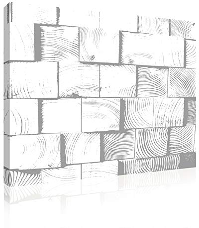 Akustikbild AbsorPic Grafik Premium Breitband Schall Absorber verbessert die Raumakustik | deutlich weniger Nachhall | 100 x 50 x 3cm - Motiv Holz - Farbe Schwarz - Made in GERMANY, Köln