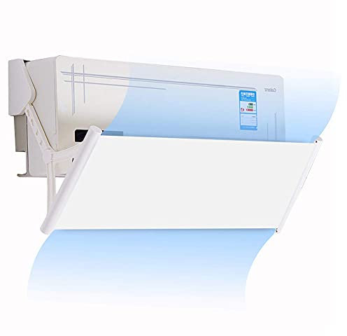 Mr. You Aire Acondicionado, Deflector de aire acondicionado, 180 grados, ajustable, longitud ajustable (blanco)