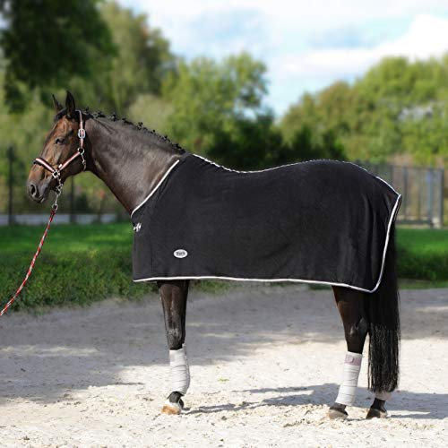 York Polarfleecedecke Abschwitzdecke Fleecedecke Pferdedecke Britta (155 cm, schwarz)